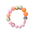 Apricot Mirage handmade beaded bracelet in orange, pink and gold