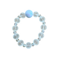 Frosted Mist handmade beaded bracelet in white and light blue