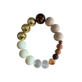 Golden Terra handmade beaded bracelet in cream, bronze and gold