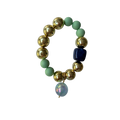 Tide Sage handmade beaded bracelet in navy, blue and gold