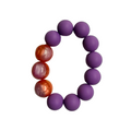 Violet Flame handmade beaded bracelet in purple, red and orange